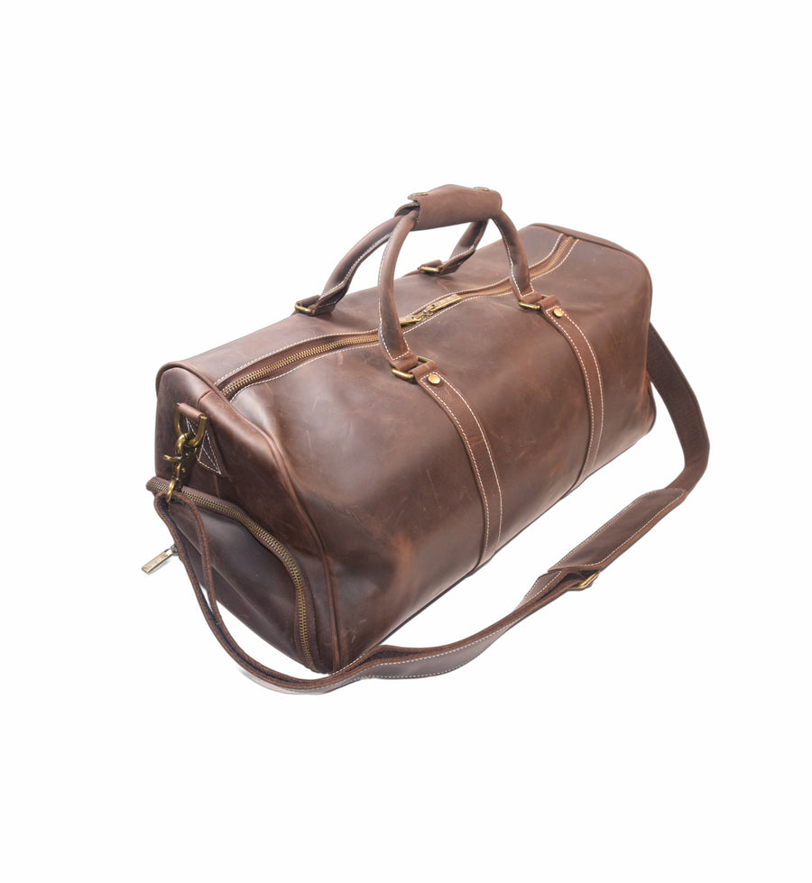 BX Signature Series Duffel [Crazy Horse Leather] - Dark Brown