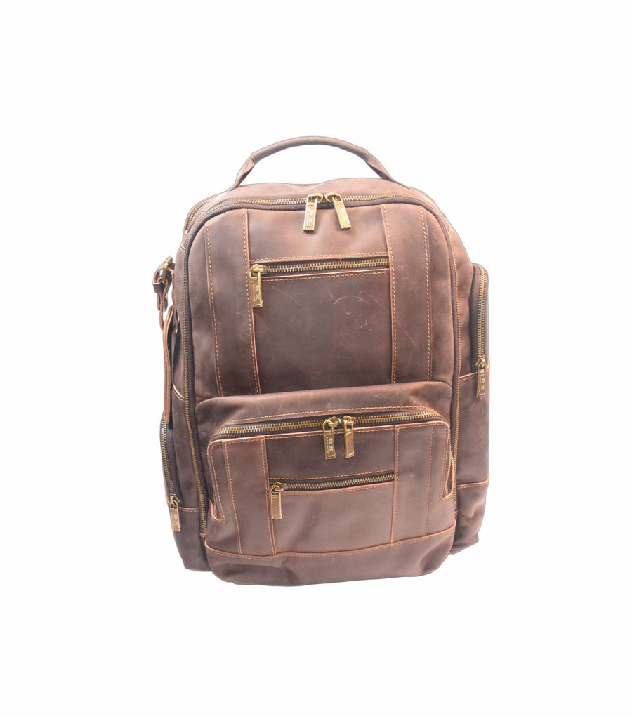 BX Signature Series Backpack [Crazy Horse Leather] - Dark Brown