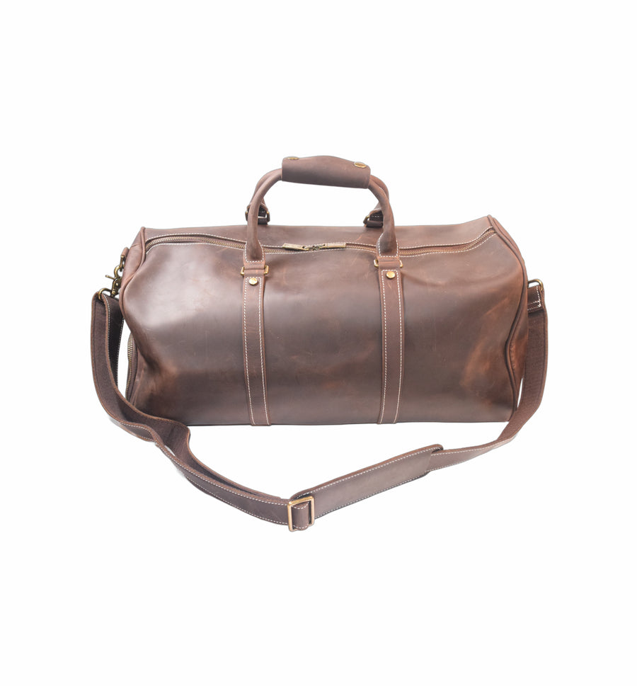 BX Signature Series Duffel [Crazy Horse Leather] - Dark Brown