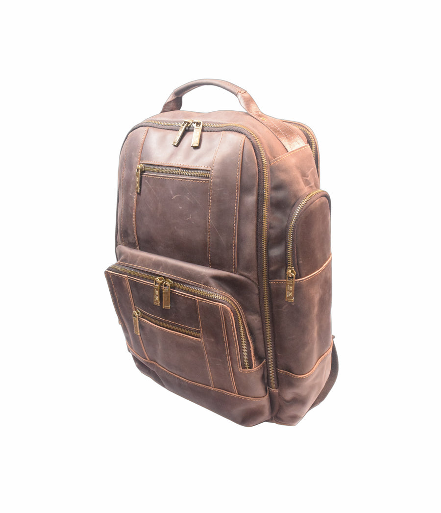 BX Signature Series Backpack [Crazy Horse Leather] - Dark Brown