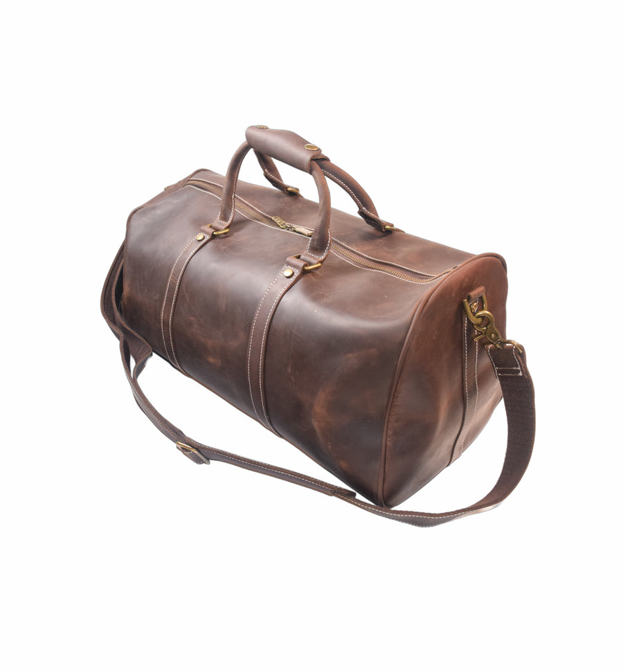 BX Signature Series Duffel [Crazy Horse Leather] - Dark Brown