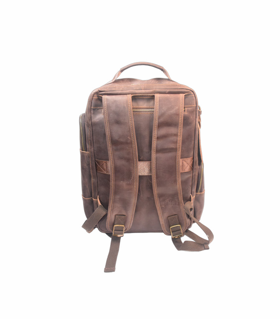 BX Signature Series Backpack [Crazy Horse Leather] - Dark Brown