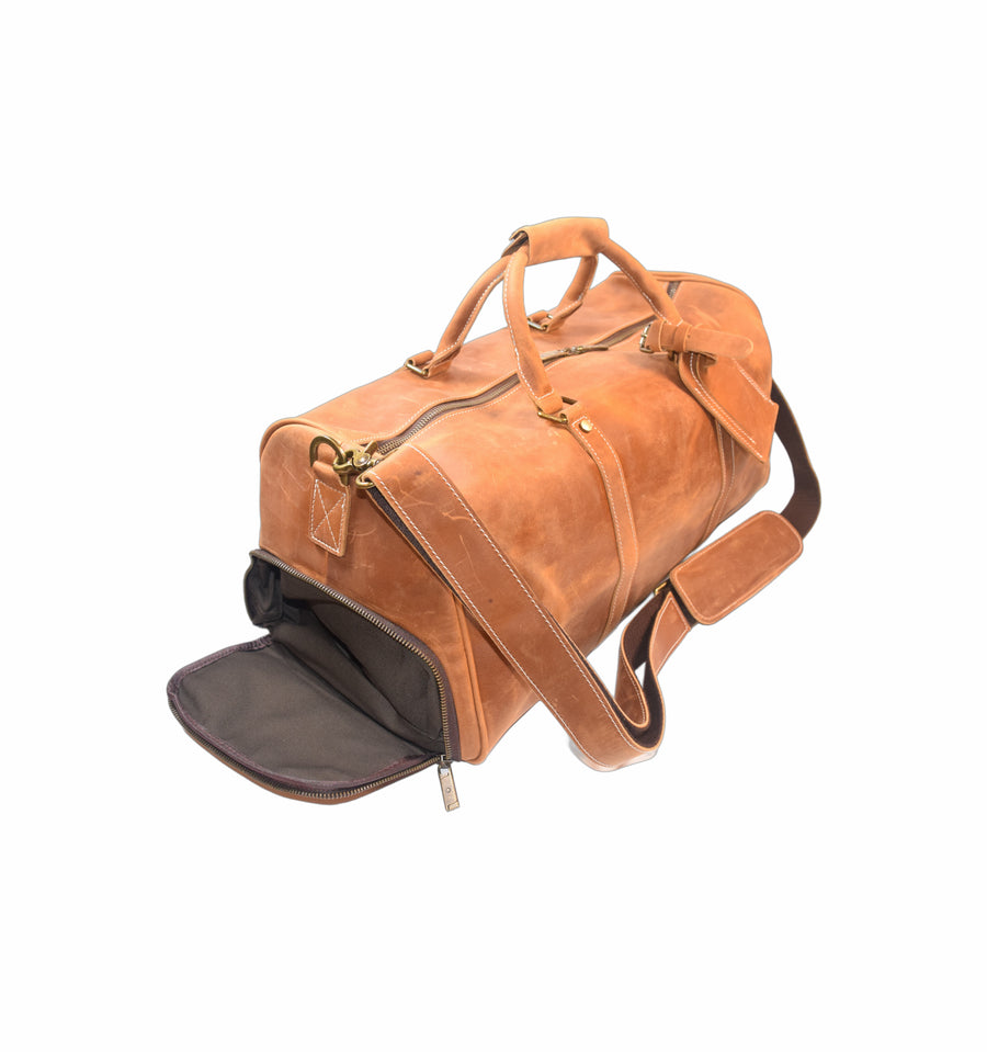 BX Signature Series Duffel [Crazy Horse Leather] - Camel