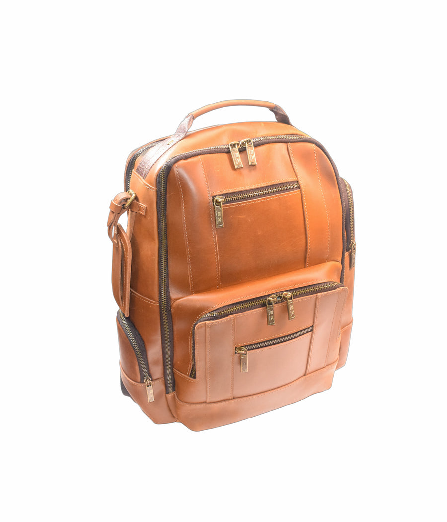BX Signature Series Backpack [Crazy Horse Leather] - Camel