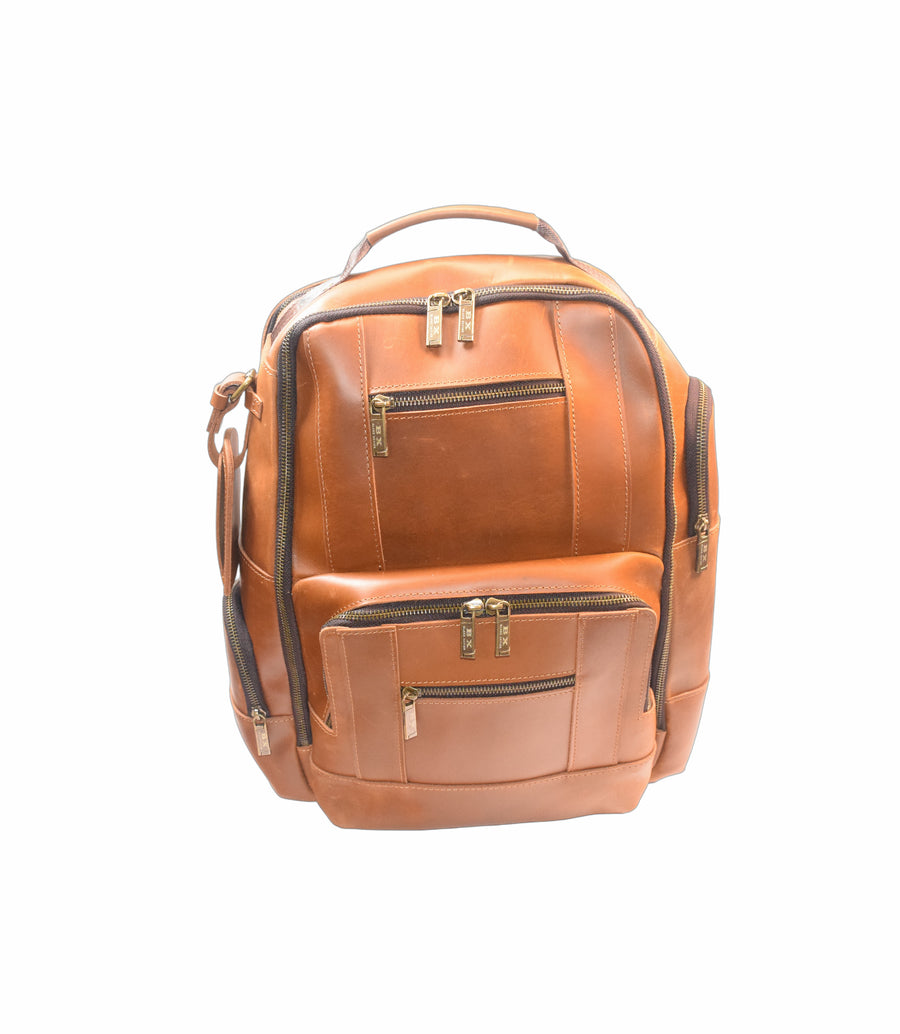 BX Signature Series Backpack [Crazy Horse Leather] - Camel
