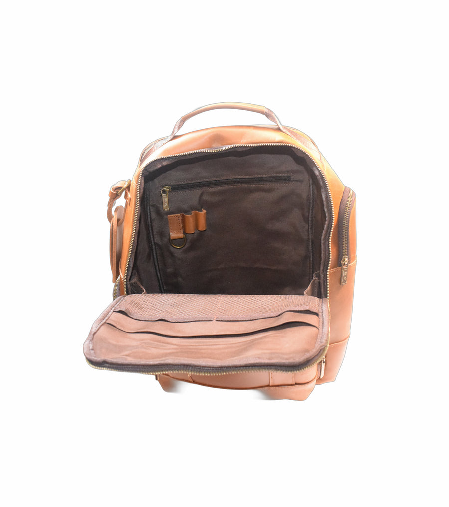 BX Signature Series Backpack [Crazy Horse Leather] - Camel